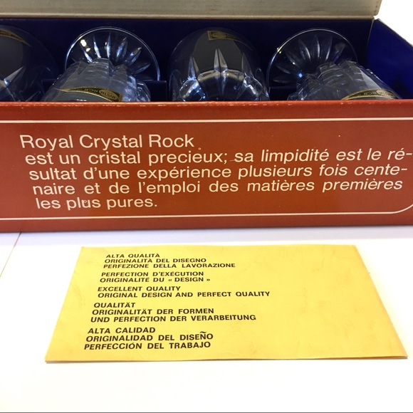 Royal Crystal Rock Drink Glasses 6 Crystal Glasses - Picture 6 of 8